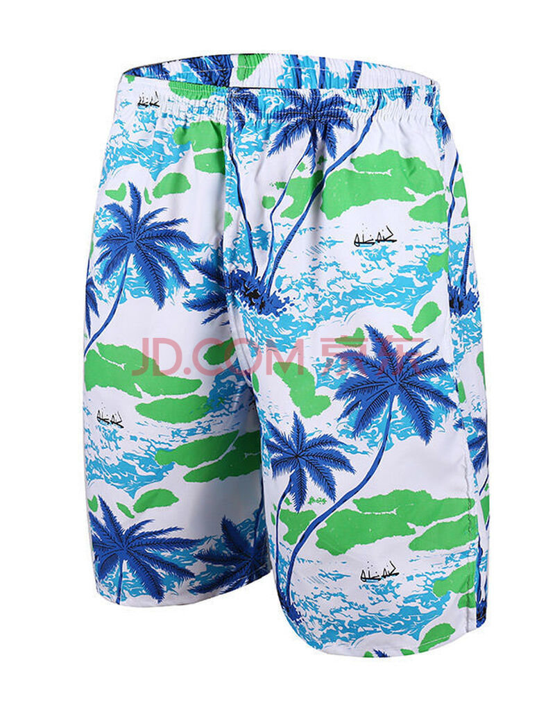 沙滩男士速干短裤宽松温泉泳裤海边度假五分户外休闲裤大码裤衩 白