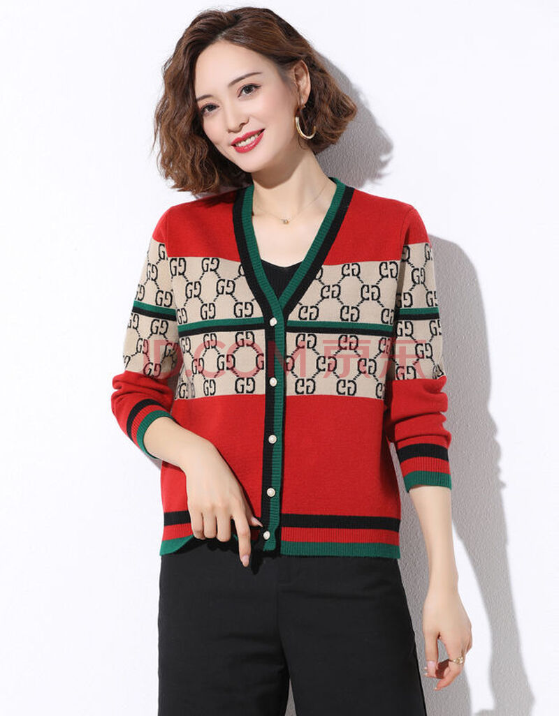 【女装新款】针织开衫外套女春秋衣服女装2021新款潮韩版宽松大码外搭