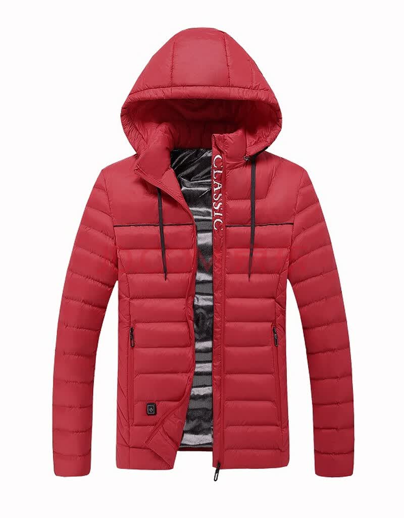 2019自发热新款智能发热服日本电加热羽绒外套充电温控全身电暖衣男款