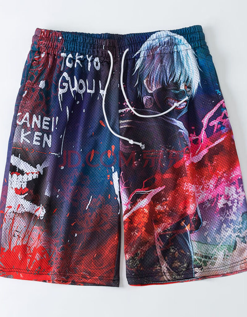短裤男运动休闲5分五分大裤衩动漫卡通夏季七分宽松男士沙滩裤2020