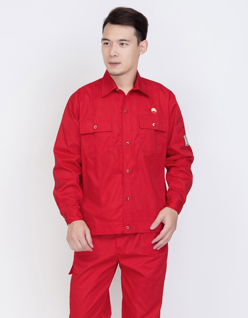 春夏装中国石油工作服套装红色防静电中石油石化加油站服装长袖 玫