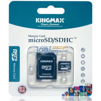 Kingmax 胜创 TF（microSDHC）存储卡（8GB、Class6、卡托）