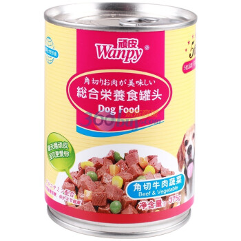 神价格：Wanpy 顽皮 犬用角切牛肉蔬菜罐头375g*12