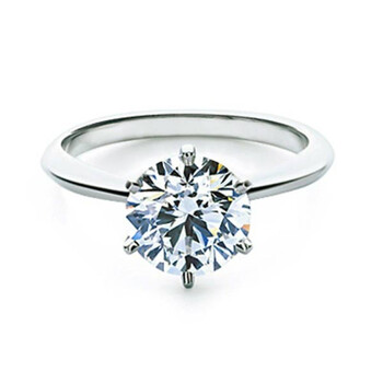 梦克拉男人帮潮货热销钻戒首饰18k金经典六爪皇冠钻石婚戒订婚女戒