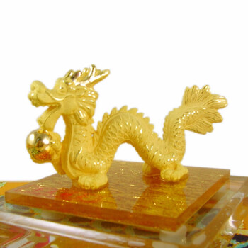 德宝城千足铸金摆件十二生肖仿真版--龙