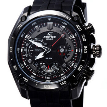 casio卡西欧 edifice系列全黑酷炫男表 ef-550pb-1a