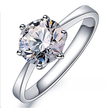 地球城钻石dqcccc 铂金pt95032分i-j vvsgia裸钻钻石戒指钻石礼物定制