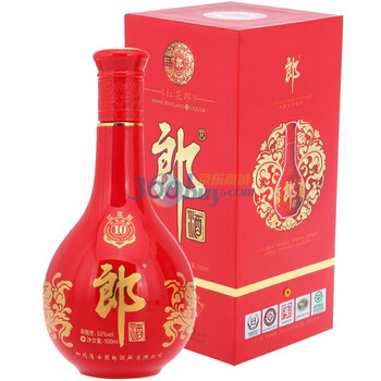 郎酒 红花郎 十年陈酿 53度 500ml