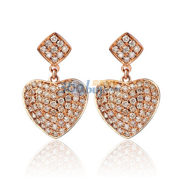 周大福 chowtaifook 18k金钻石耳环 u114651