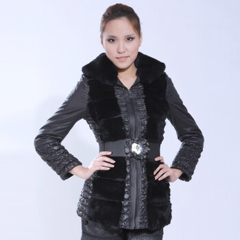 西曼黑色毛领尼克服ek-070 增黑色 s