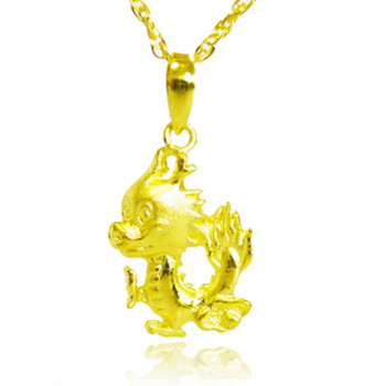 【天宝龙凤】千足金2012龙年生肖龙吊坠