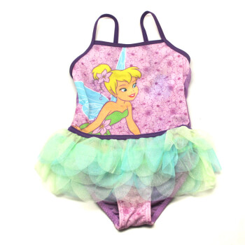 可爱卡通 儿童泳衣 吊带连体 花仙子 c4086b 紫色 9