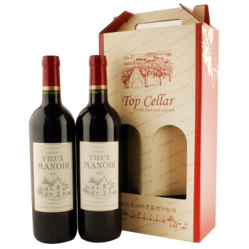 古园古堡（Chateau Vieux Manoir）干红葡萄酒（村庄级AOC、双瓶礼盒装）