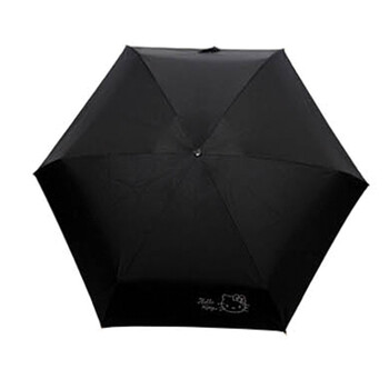 新款 凯蒂猫 hellokitty 6k×50cm5折造型伞柄烫钻遮阳伞250602 黑色