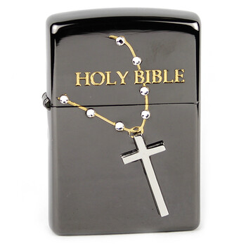 zippo打火机 日版 守护之神 黑冰圣经十字架 zp19323-a