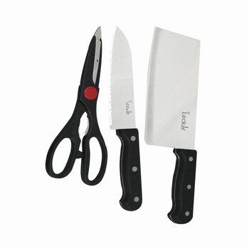 德铂debo 不锈钢刀具六件套（菜刀+水果刀+剪刀+果肉刀+磨刀棒） KR-608