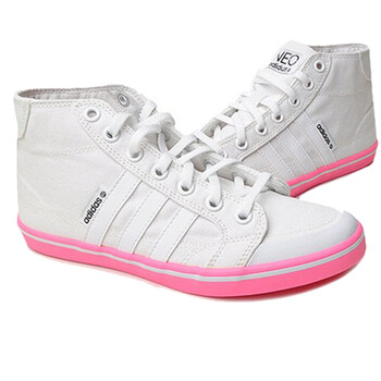 adidas阿迪达斯 女子潮牌经典时尚简洁双色高帮休闲鞋 g53291 白色g5