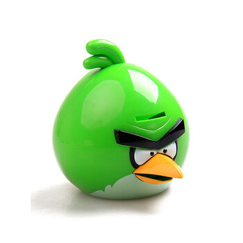 gates 愤怒小鸟音乐存钱罐 卡通储蓄罐 绿色