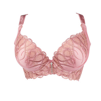 香港爱慕服饰 gottimina正品 深v聚拢调整型内衣 侧收上托文胸 粉红色