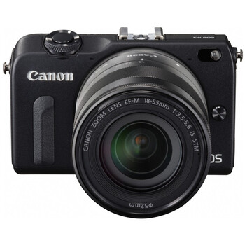 佳能（Canon） EOS M2 微型单电套机 黑色（EF-M 18-55mm f/3.5-5.6 IS STM、闪光灯90EX）