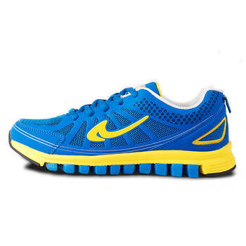 凯大 秋季新款透气男鞋 休闲男士跑步鞋网面减震运动鞋 8048 黄宝蓝