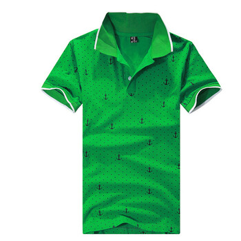 司迪珂思夏季新款纯棉短袖翻领男装polo衫1306-8888 绿色 l【图片 价