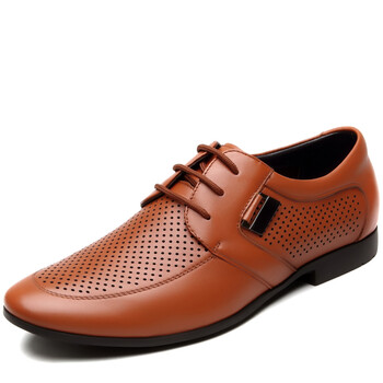 意尔康(yearcon)真皮商务休闲百搭男凉鞋皮鞋33zl97312w 黄色 41