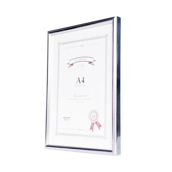 
                                        宝典 A4相框营业执照相框创意组合相框挂墙画框证件框 pvc 银色                