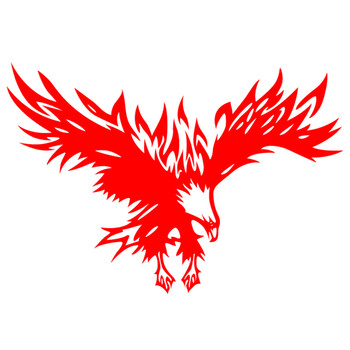 翼贴 个性贴画反光贴纸装饰贴 车身贴 鹰图腾 反光红 大号