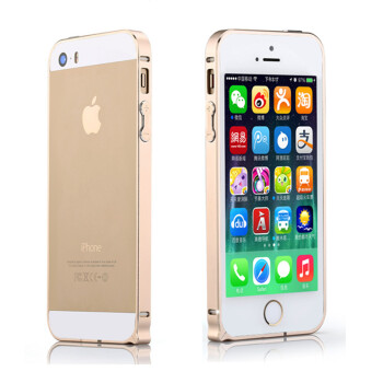 Luphie 超薄iphone5 5s手机壳苹果5 5s保护套金属边框外壳配件蓝色