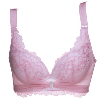 兰欧丽 深v调整型内衣 女士 少女 文胸 胸罩 聚拢 小胸 浅粉 85b