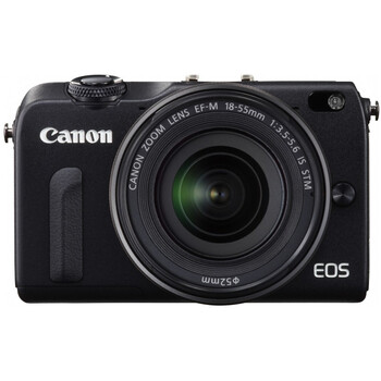 佳能（Canon） EOS M2 微型单电套机 黑色（EF-M 18-55mm f/3.5-5.6 IS STM、闪光灯90EX）