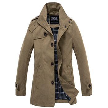 2013秋装新款男装韩版修身时尚中长款风衣外套男士军装外套 330501