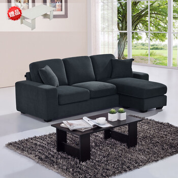 梅德比 京东年货 布艺沙发懒人客厅组合可拆洗 j188 灰蓝 三包到家