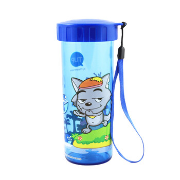 特百惠Tupperware 2013款彩印莹彩水杯 430ml 灰太狼