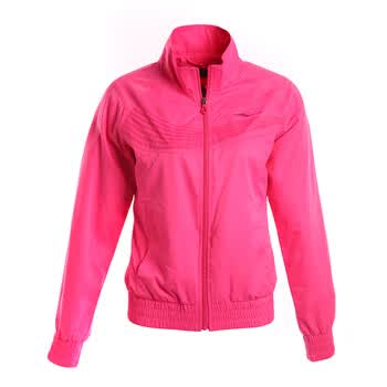 新品鸿星尔克erke运动服女套装运动上衣12213161908炫粉红2xl