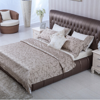 美梦思(memos) 床真皮皮艺床现代床 双人床单人床 简约套床特价床