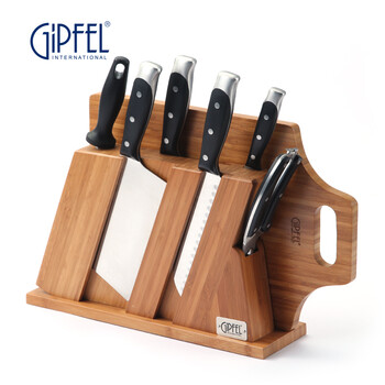 
                                        吉浦菲（GiPFEL） 德国厨房全套刀具套装砧板菜板菜刀组合带刀架家用切菜厨具组合七件套                