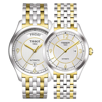 天梭tissot-唯意系列t038 情侣机械表 间金