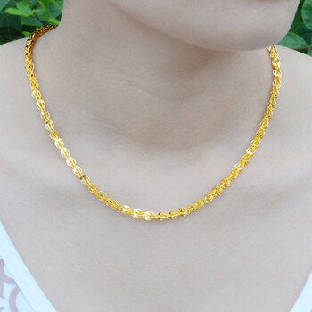 > 百利金珠宝 24k黄纯金项链 999千足金项链 凤尾金项链女款 6.36g