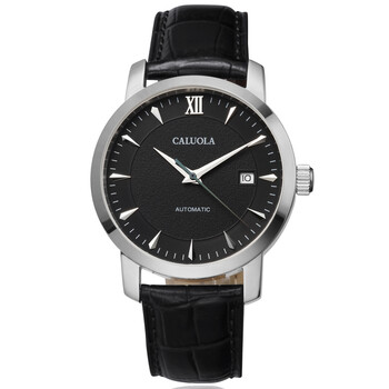 正品卡罗莱(caluola)全自动机械表商务男士手表真皮带休闲钢带男表