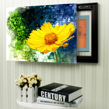 美斯凯 推拉电表箱配电箱电盒装饰画 餐厅客厅配电开关遮挡画无框画