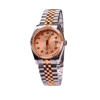 kingtis精铁时 机械机芯蓝宝镜面精致钢带日历单显男女款手表k544m/l