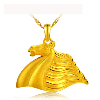 老福记 3d硬金飘逸飞马黄金吊坠 ldf0002 一口价 2.70g