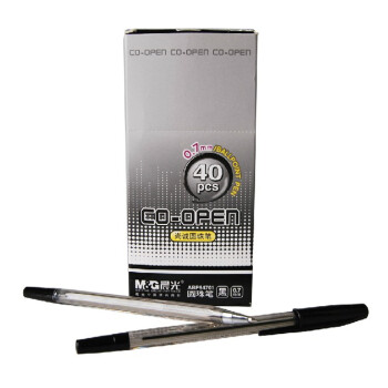 晨光（M&G） ABP64701尚诚系列圆珠笔 0.7mm办公流畅圆珠笔 办公学习用品40支/盒 黑色盒装