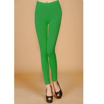 魔灯诚堡 打底裤2014春装新款韩版纯棉纯色潮打底裤 女 893p10 绿色