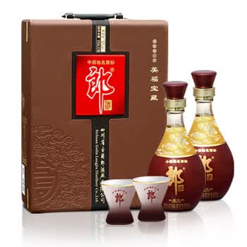郎酒 美福宝藏 皮盒礼盒装 浓香型 52度 500ml*2