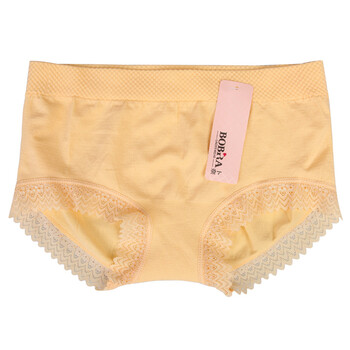 卜奈bobra女士内裤夏季莱卡无缝内裤020719 黄色 均码