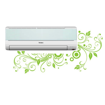 忆美特雕刻墙贴画 装饰画 创意空调贴 eh0200153 浅黄色