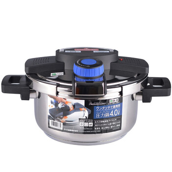 LB力巴铁 22CM（4L）电磁炉通用复合底不锈钢压力锅LG-A4000S
